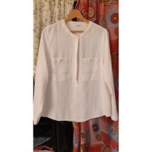 Blouses Camaieu Blouse blanche et argentée