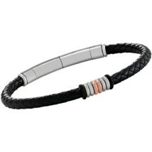 Bracelets Jourdan Bracelet Esus cuir tressé ACIER BICOLORE ROSE