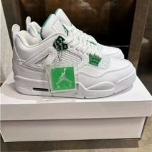 Chaussures Nike Air Jordan 4 Retro Green Metallic Men