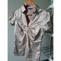 Chemise No Excuse Chemisier doré boutons style diamand