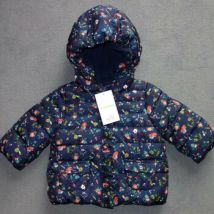 Manteau enfant Vertbaudet Doudoune imprimée marine T.12 mois