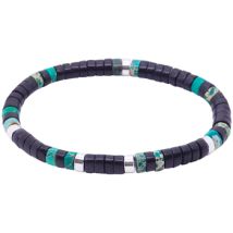 Bracelets Sixtystones Bracelet Perles Heishi Agate Noire -XS-14cm