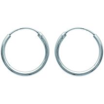 Boucles oreilles Brillaxis Créoles argent rhodié 20mm