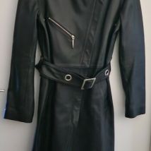 Veste Arturo Trench en cuir noir femme