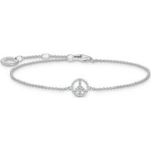 Bracelets Thomas Sabo Bracelet argent symbole peace empierré