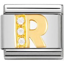 Bracelets Nomination Maillon Alphabet lettre R or + OZ