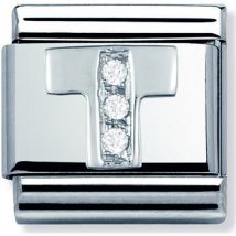 Bracelets Nomination Maillon argent avec OZ Alphabet lettre T