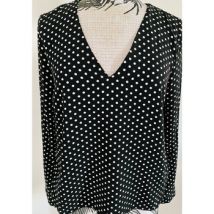 Blouses Forever 21 Blouse noire à pois blanc M