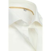 Chemise Ledub Chemise Coupe Slim de Marriage Blanc Cassé