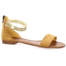 Sandales plates Gianni Crasto Nu pieds cuir velours