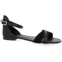 Sandales plates Gianni Crasto Nu pieds cuir velours