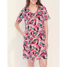 Robe courte La Fiancee Du Mekong Robe imprimée courte coton bio JALA