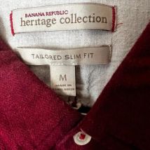 Chemise Banana Republic Chemise à manches longues rouges bordeaux