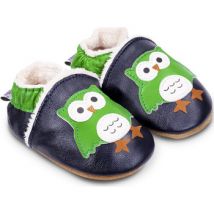 Chaussons bébé Bibalou le Hibou - fourrure