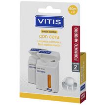Produits bains Vitis Fil Dentaire Avec Duo De Cire 2 Unités