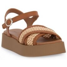 Sandales Frau Rafia Macrame Ecru