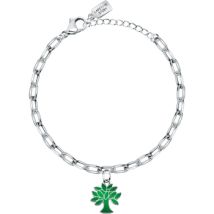 Bracelets La Petite Story Bracelet en Acier et Email Vert