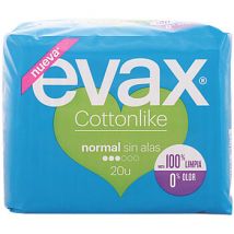 Accessoires corps Evax Coussinets Normaux Cottonlike Sans Ailes 20 Unités