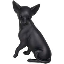 Statuettes et figurines Ixia Chihuahua en résine noire 24 cm