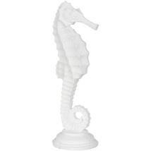 Statuettes et figurines Ixia Statuette hippocampe en résine blanche 31 cm