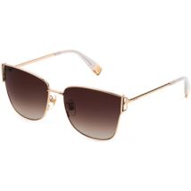 Lunettes de soleil Furla SFU464 Occhiali da sole, Or/Marron, 58 mm