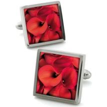 Boutons de manchettes Robert Charles Boutons de manchette CALLA Rouge