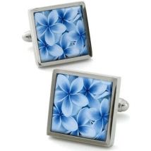 Boutons de manchettes Robert Charles Boutons de manchette Frangipani Bleu