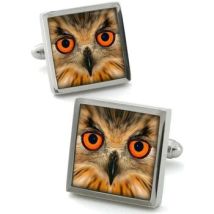 Boutons de manchettes Robert Charles Boutons de manchette Hiboux Marron