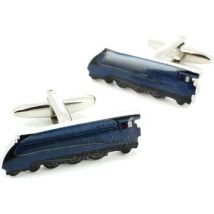 Boutons de manchettes Cravate Avenue Signature Boutons de manchette train Bleu