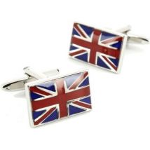 Boutons de manchettes Cravate Avenue Signature Boutons de manchette drapeau anglais Rouge