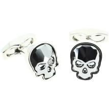 Boutons de manchettes Simon Carter Boutons de manchette Crâne Swarovski argenté