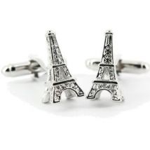 Boutons de manchettes Tony & Paul Boutons de manchette tour eiffel Gris argent