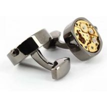 Boutons de manchettes Tony & Paul Boutons de manchette mécanisme de montre Zurich Gris platine