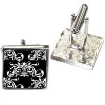 Boutons de manchettes Tyler & Tyler Boutons de manchette Clarence Noir