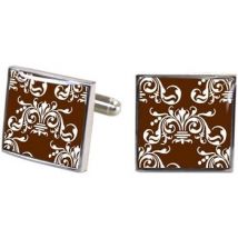 Boutons de manchettes Tyler & Tyler Boutons de manchette Clarence Marron