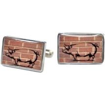 Boutons de manchettes Tyler & Tyler Boutons de manchette Red Bricks Marron