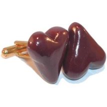 Boutons de manchettes La Fille Du Consul Boutons de manchette Chocolat Marron