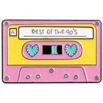 Broches Clj Charles Le Jeune Pin's K7 1980 Jaune et rose