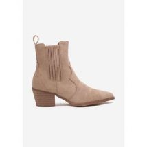 Bottines Vera Collection Bottine femmes Chelsea façon Santiags, Taupe
