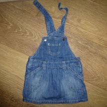 Combinaisons enfant In Extenso Salopette jupe en jeans In Extenso - 1 an