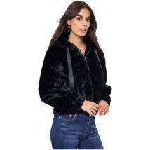 Pull Kebello Sweat polaire court à capuche F, Noir