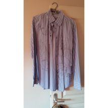 Chemise Desigual Chemise à rayures imprimée Homme bleu ciel Desigual Taille M