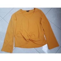 T-shirt M&S Mode Haut jaune au décor boutonné M amp;S Mode Taille M