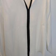 Chemise Galeries Lafayette Chemisier blanc et noir