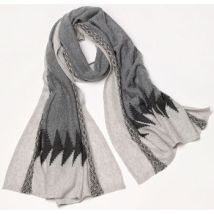 Echarpe Chikooparis Écharpe 100% pur cachemire ISRA - Gris foncé