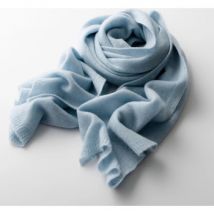 Echarpe Chikooparis Écharpe 100% pur cachemire LULU - Bleu clair