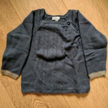 Pull enfant Du Pareil Au Meme Pull bleu marine DPAM - 2 ans