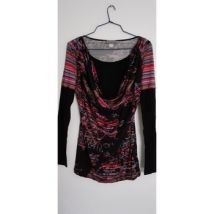 T-shirt Mandarin T-shirt manches longues imprimé