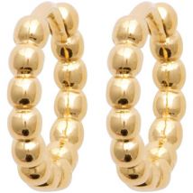 Boucles oreilles Brillaxis Créoles boules plaqué or