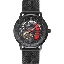 Montre Pierre Lannier Coffret Homme PADDOCK Rouge Cuir perforé Noir
